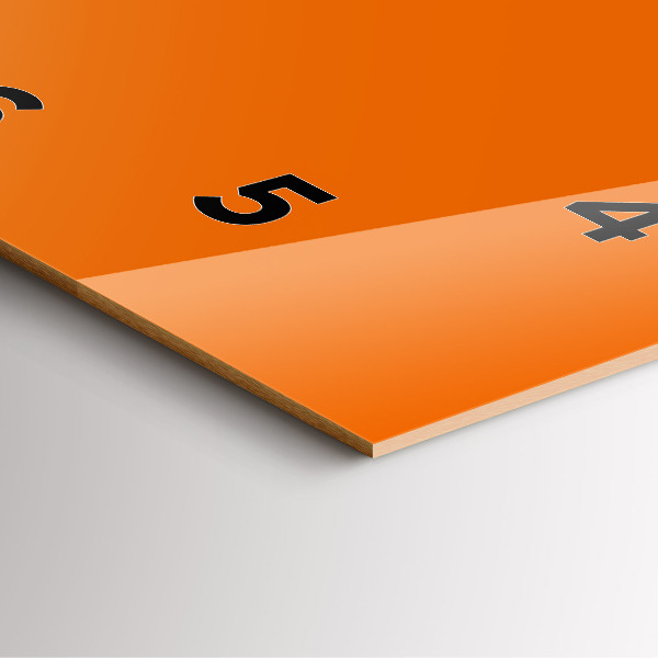 Štvorcové hodiny Oranžová