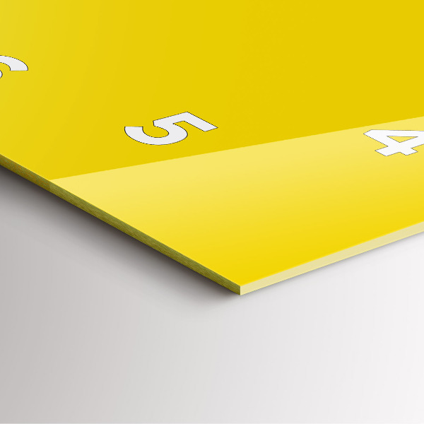 Štvorcové hodiny Žltá