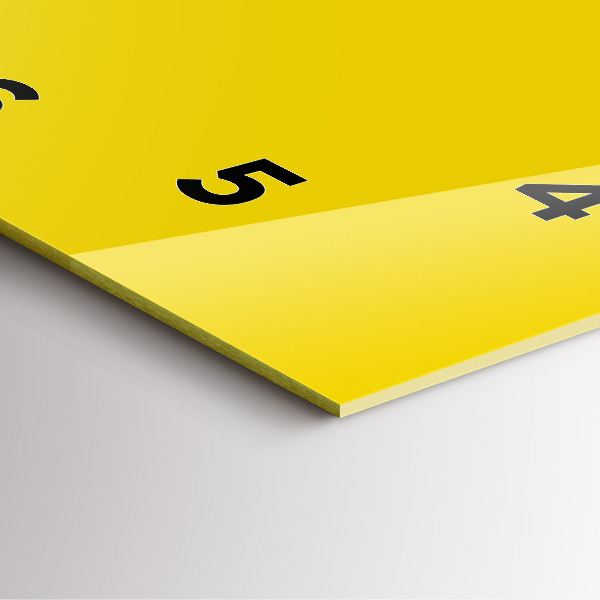 Štvorcové hodiny Žltá