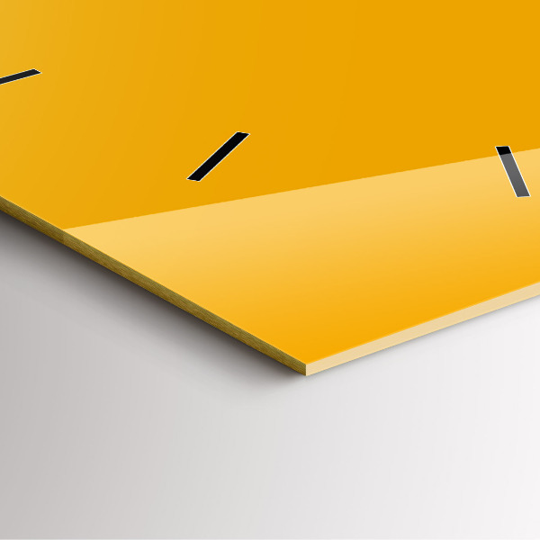 Štvorcové hodiny Tmavo žltá