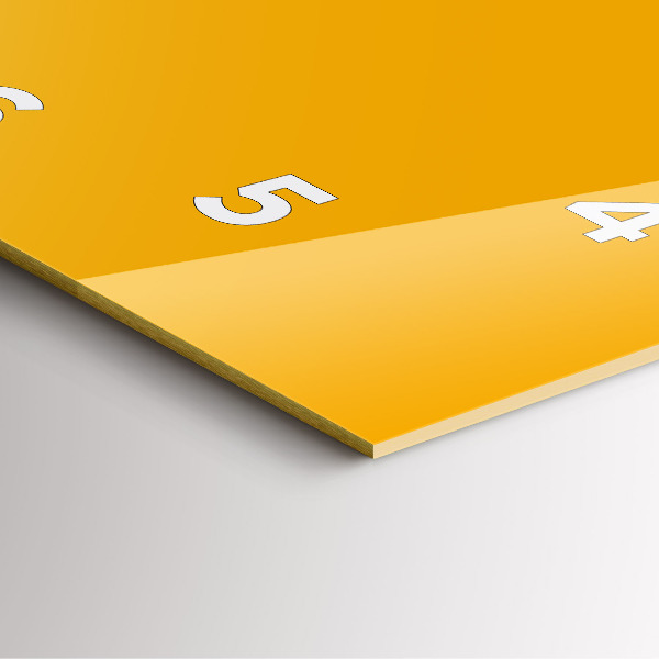 Štvorcové hodiny Tmavo žltá