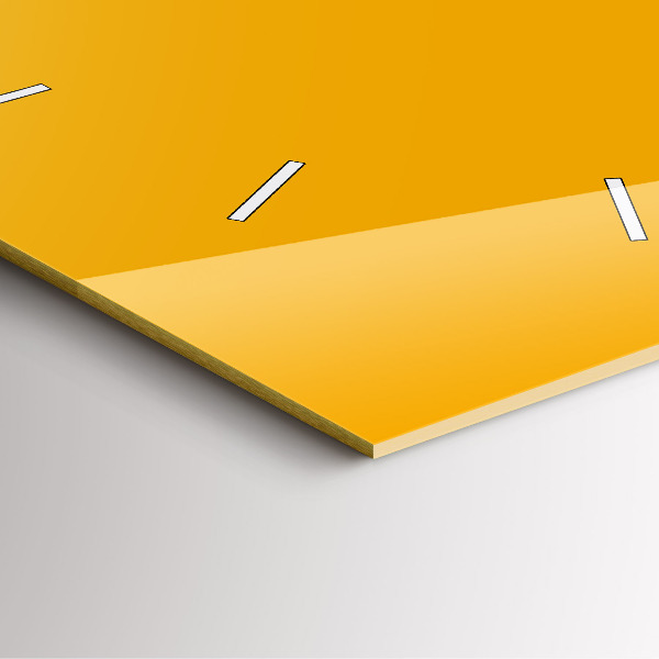 Štvorcové hodiny Tmavo žltá