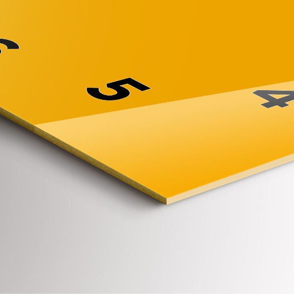 Štvorcové hodiny Tmavo žltá