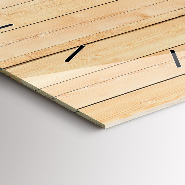 Štvorcové hodiny Drevené dosky