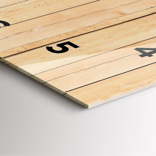 Štvorcové hodiny Drevené dosky