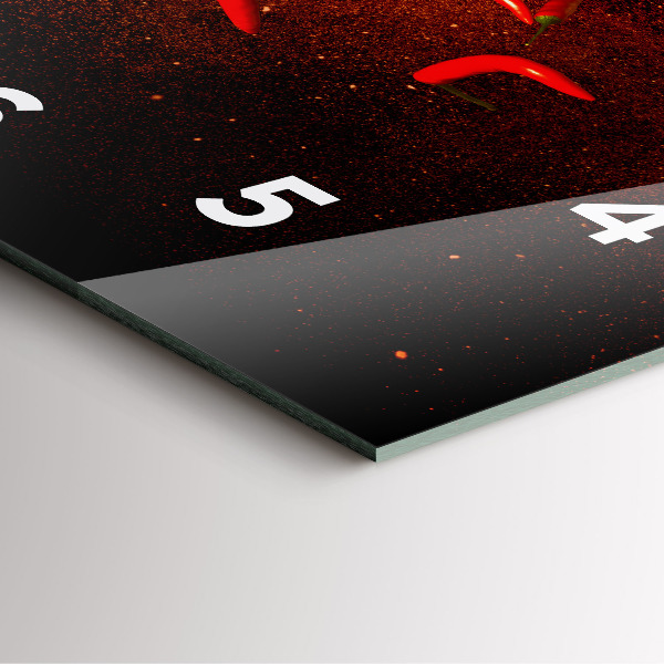 Štvorcové hodiny Chilli papričky