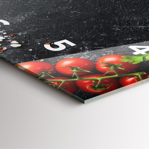 Štvorcové hodiny Zelenina na stole