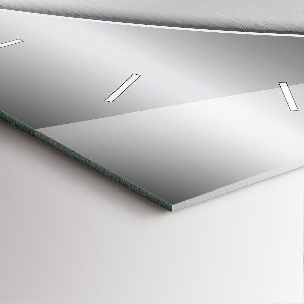 Štvorcové hodiny Strieborný vzor