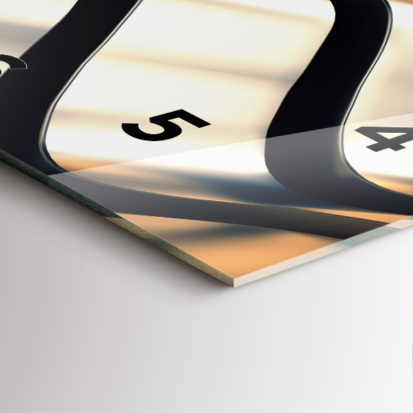 Štvorcové hodiny Strieborný vzor