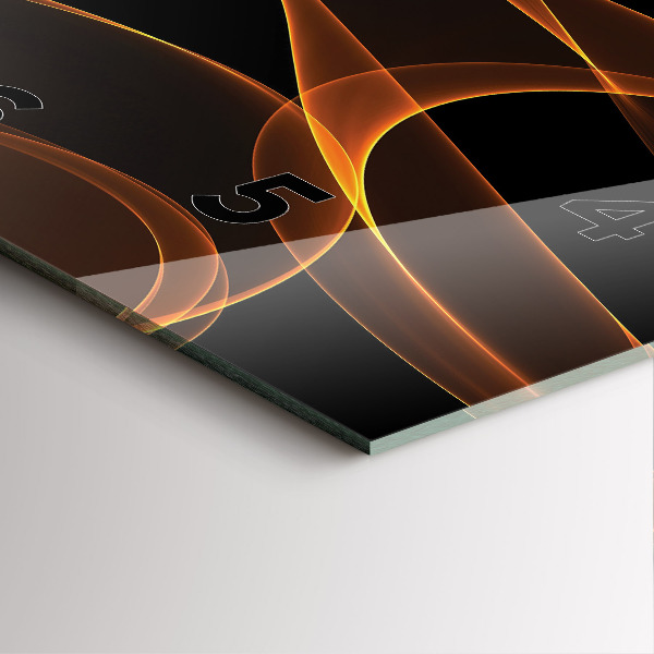 Štvorcové hodiny Oranžové čiary