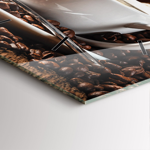 Štvorcové hodiny Šálka kávy