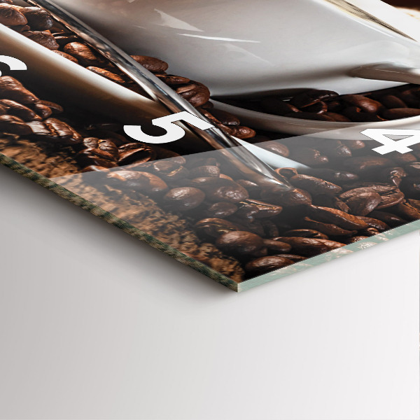 Štvorcové hodiny Šálka kávy