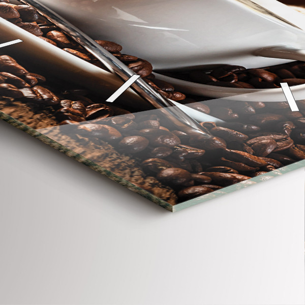 Štvorcové hodiny Šálka kávy