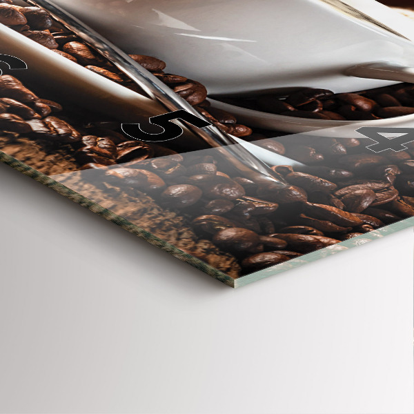 Štvorcové hodiny Šálka kávy