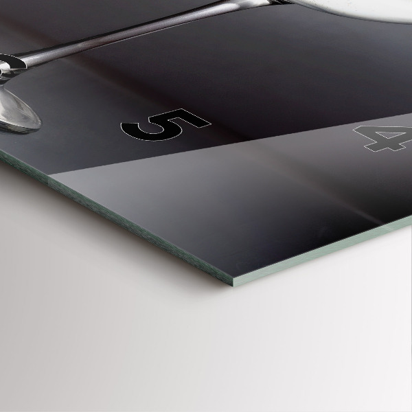 Štvorcové hodiny Pohár vína