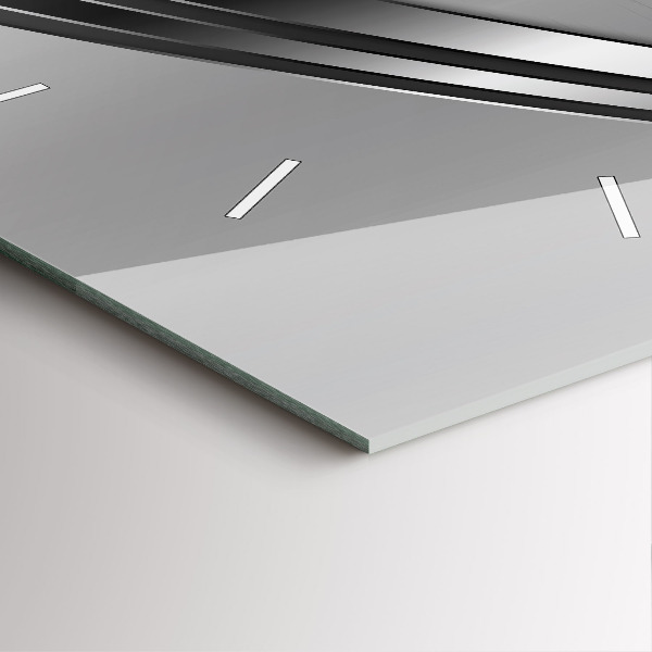 Štvorcové hodiny Strieborné čiary