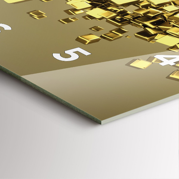 Štvorcové hodiny Zlaté štvorčeky