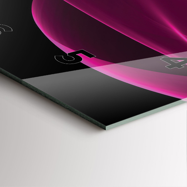 Štvorcové hodiny Ružová abstrakcia