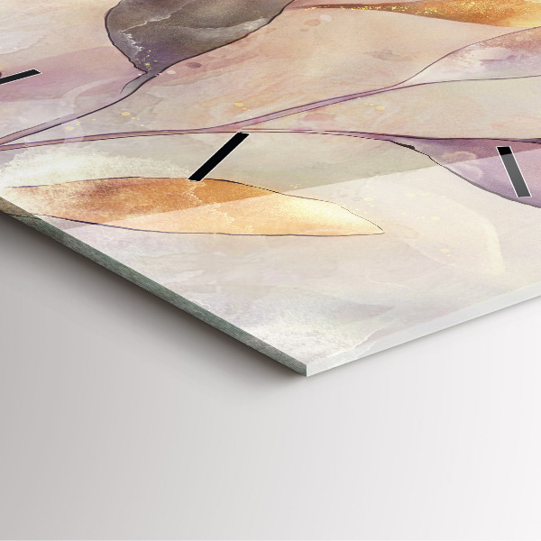 Štvorcové hodiny Abstraktné boho listy