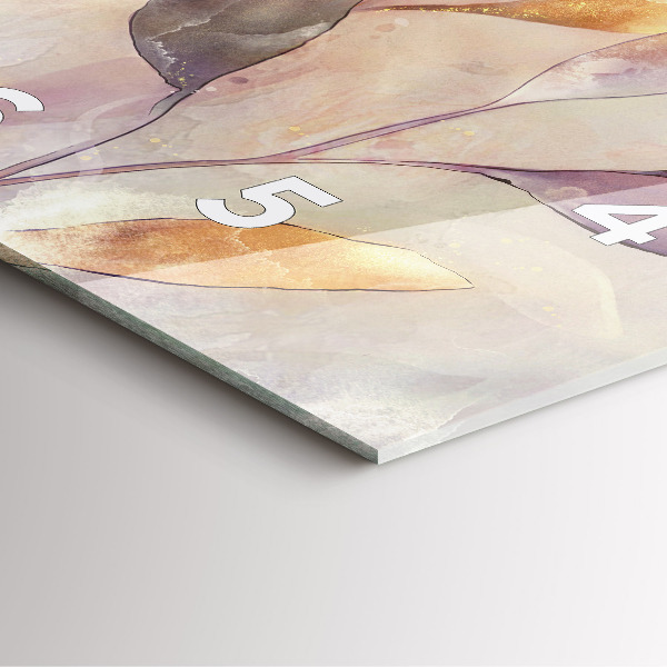 Štvorcové hodiny Abstraktné boho listy