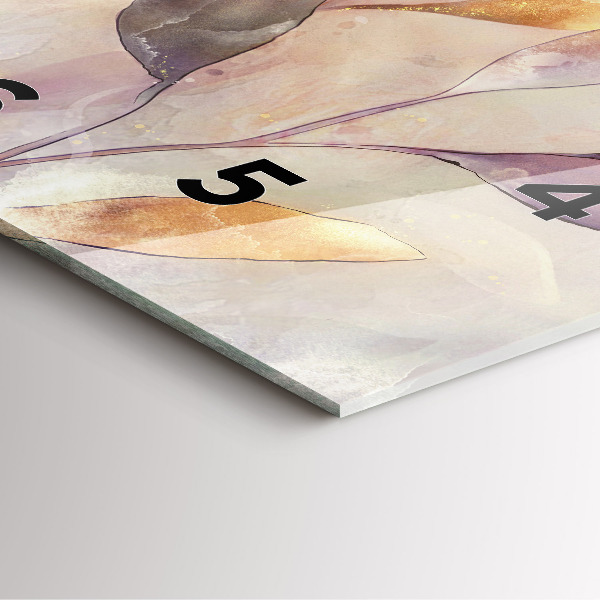 Štvorcové hodiny Abstraktné boho listy