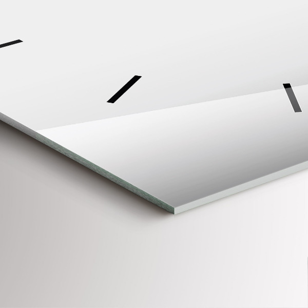 Štvorcové hodiny Strieborná abstrakcia