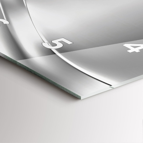 Štvorcové hodiny Strieborná abstrakcia