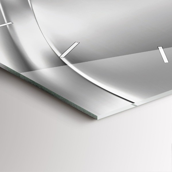 Štvorcové hodiny Strieborná abstrakcia