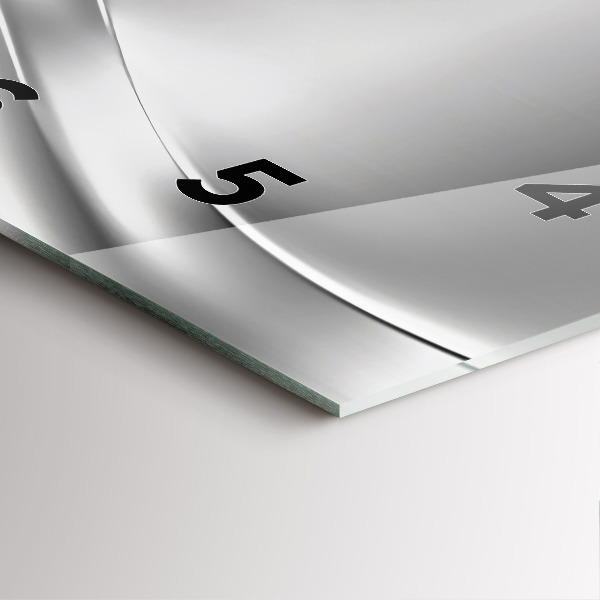 Štvorcové hodiny Strieborná abstrakcia