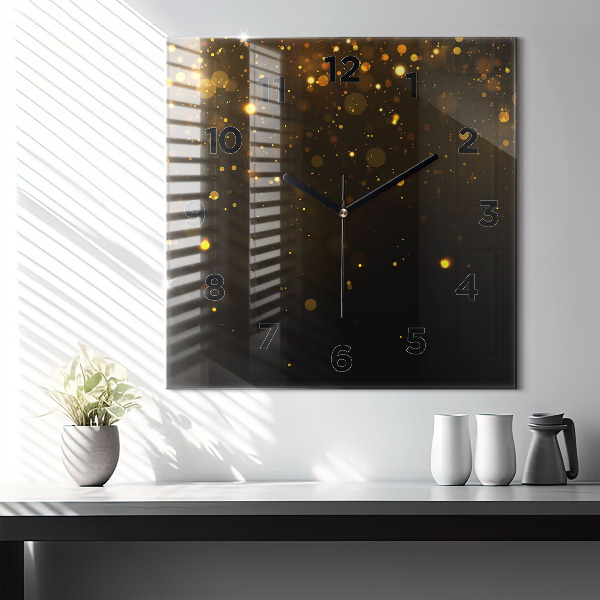 Štvorcové hodiny Zlatý peľ