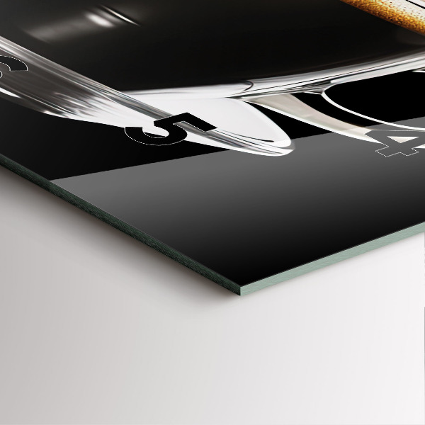 Štvorcové hodiny Čierna káva