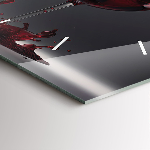 Štvorcové hodiny Pohárik červeného vína