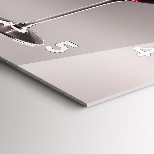 Štvorcové hodiny Pohárik červeného vína