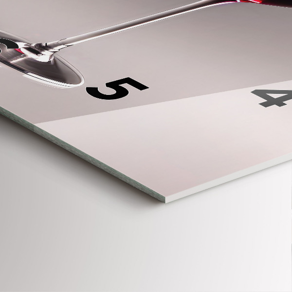 Štvorcové hodiny Pohárik červeného vína