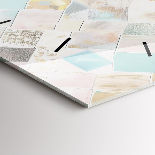 Štvorcové hodiny Farebné dlaždice