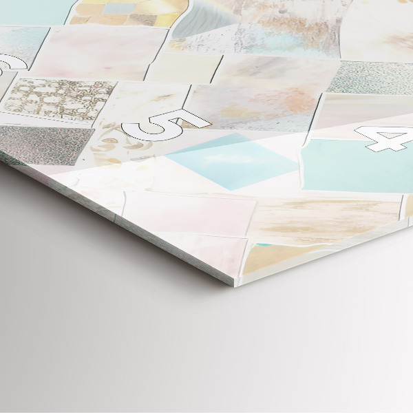 Štvorcové hodiny Farebné dlaždice