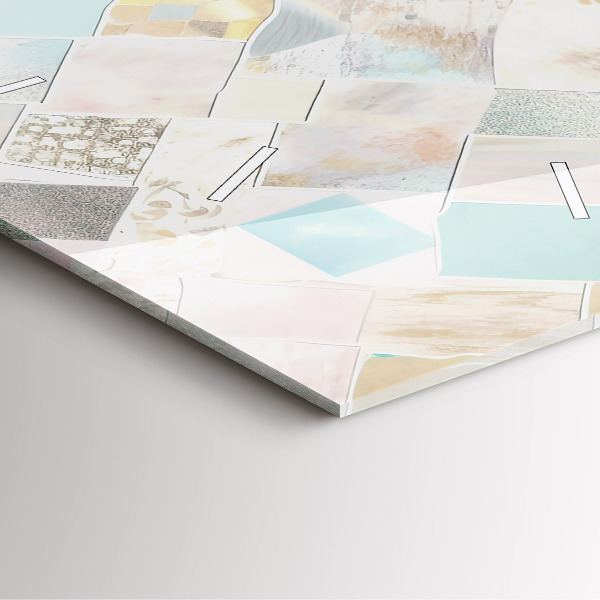 Štvorcové hodiny Farebné dlaždice