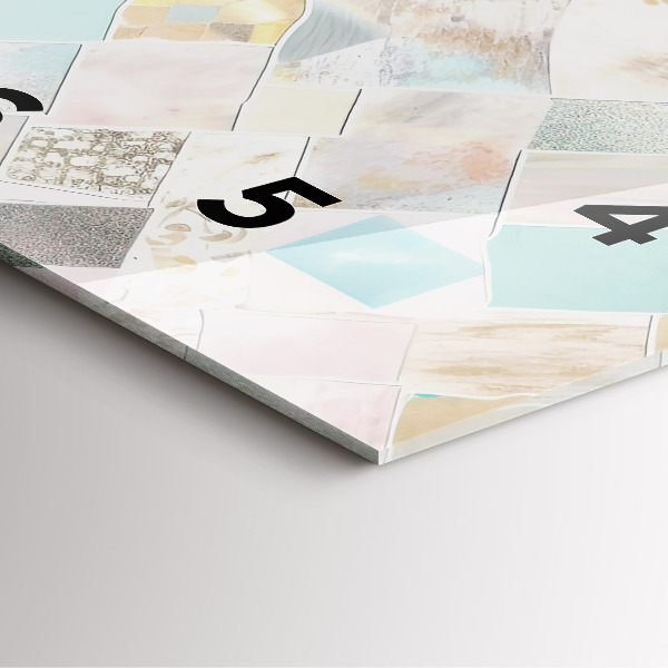 Štvorcové hodiny Farebné dlaždice