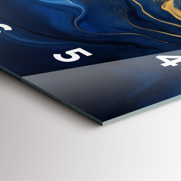 Štvorcové hodiny Modrý mramor