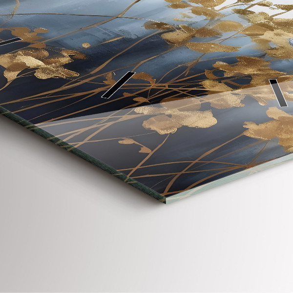 Štvorcové hodiny Abstraktné kvety