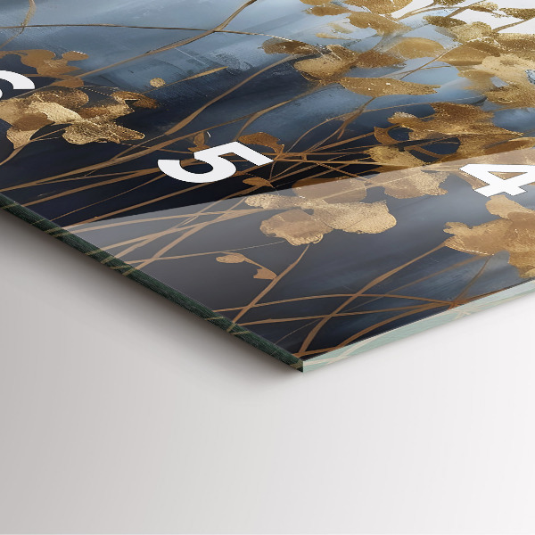 Štvorcové hodiny Abstraktné kvety