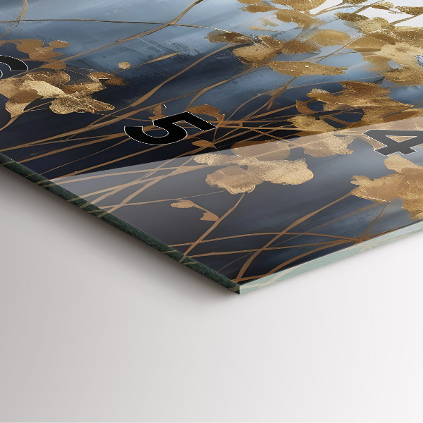 Štvorcové hodiny Abstraktné kvety