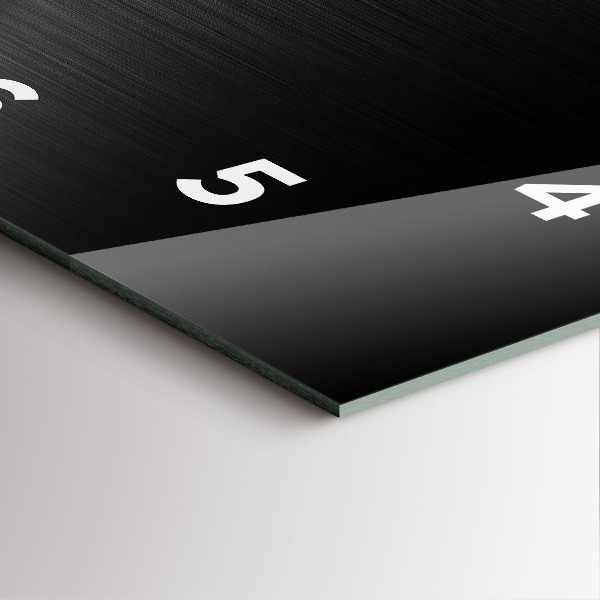 Štvorcové hodiny Čierne a strieborné čiary