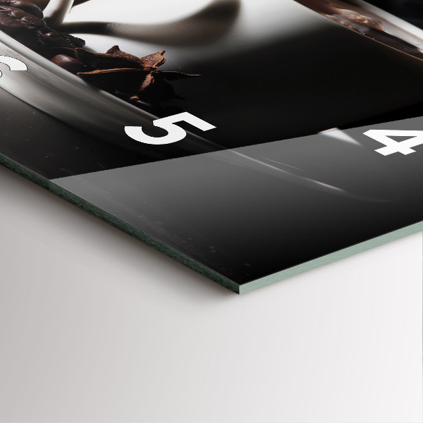 Štvorcové hodiny Šálka kávy