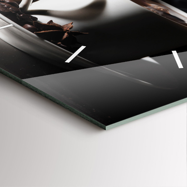 Štvorcové hodiny Šálka kávy