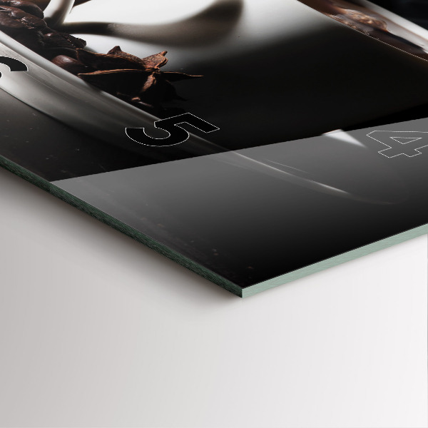 Štvorcové hodiny Šálka kávy