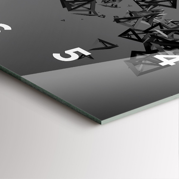 Štvorcové hodiny Temná abstrakcia