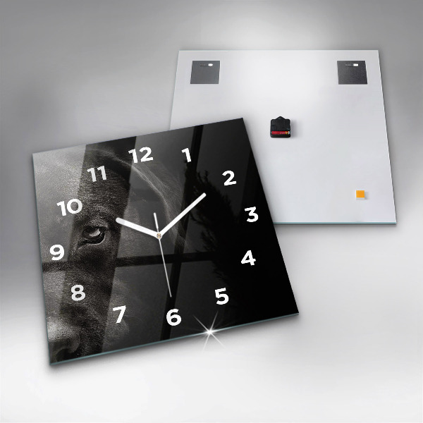 Štvorcové hodiny Škótsky pes a mačka