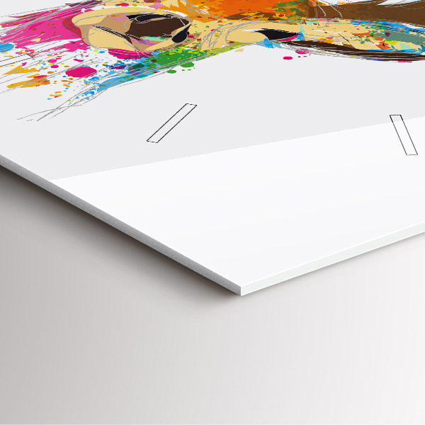 Štvorcové hodiny Farebná hlava jeleňa