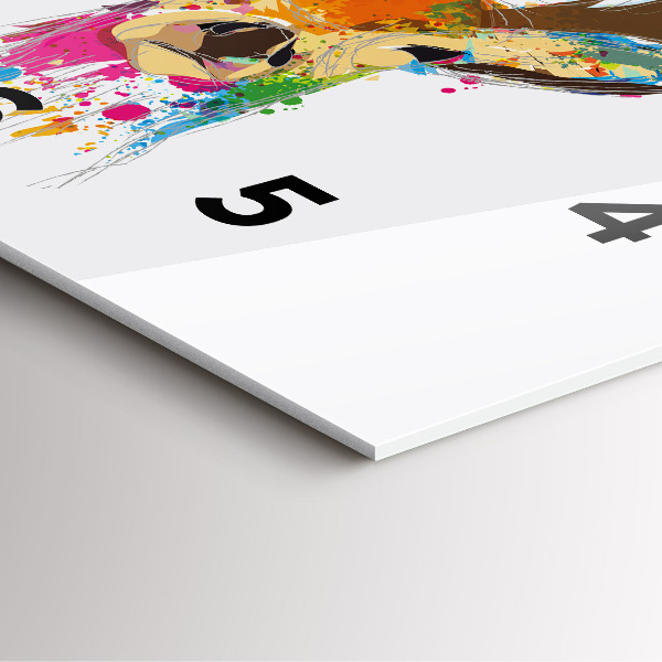 Štvorcové hodiny Farebná hlava jeleňa